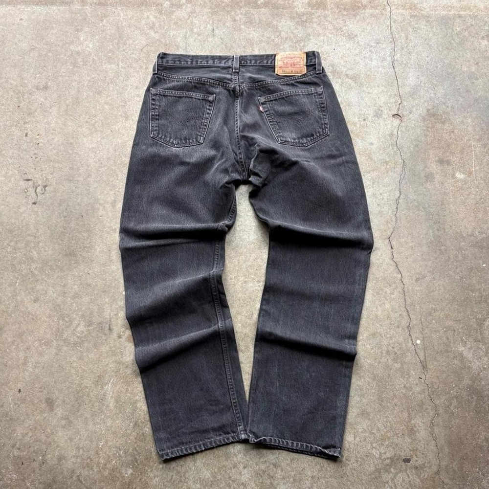 Vintage 501 90s made in USA Levi's xx black denim jeans Size 36x32"